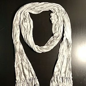 Gray and White scarf